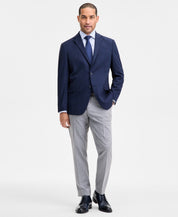 Kenneth Cole Reaction Mens Slim fit Weave Sport Coat Blazer 42 L Navy Blue Solid