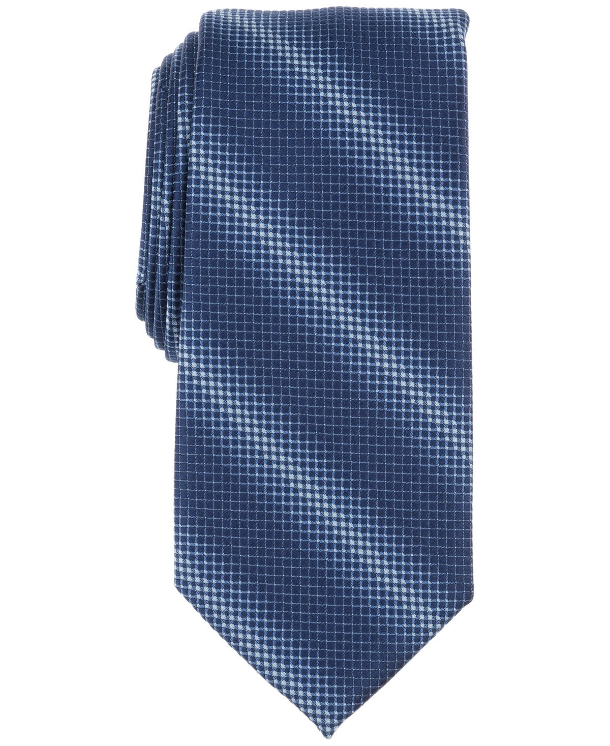 Perry Ellis Mens Scarano Stripe Neck Tie Multi Blue Navy