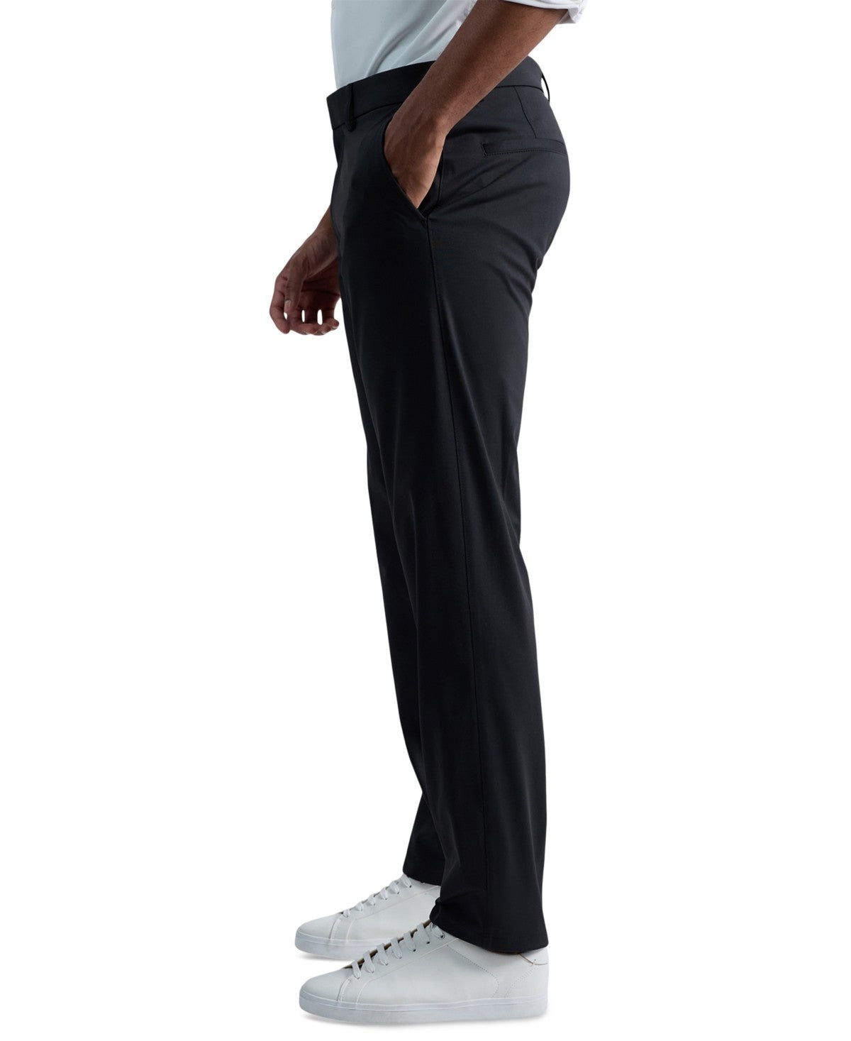 Kenneth Cole Mens Slim fit Dress Pants Knit 34 / 30 Black Solid