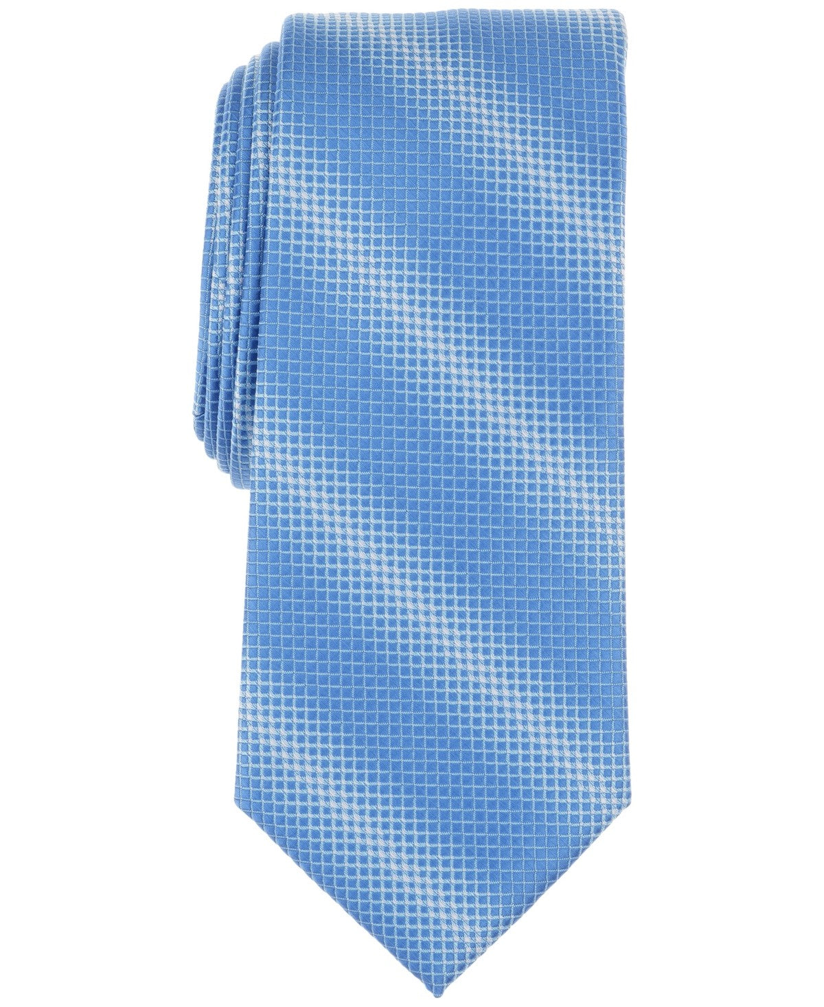 Perry Ellis Mens Scarano Stripe Neck Tie Light Blue