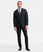 Kenneth Cole Mens Slim fit 2 Piece Suit 37 R / 30 Waist Dark Green Solid Stretch