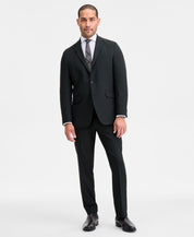 Kenneth Cole Mens Slim fit 2 Piece Suit 42 S / 35 Waist Dark Green Solid Stretch
