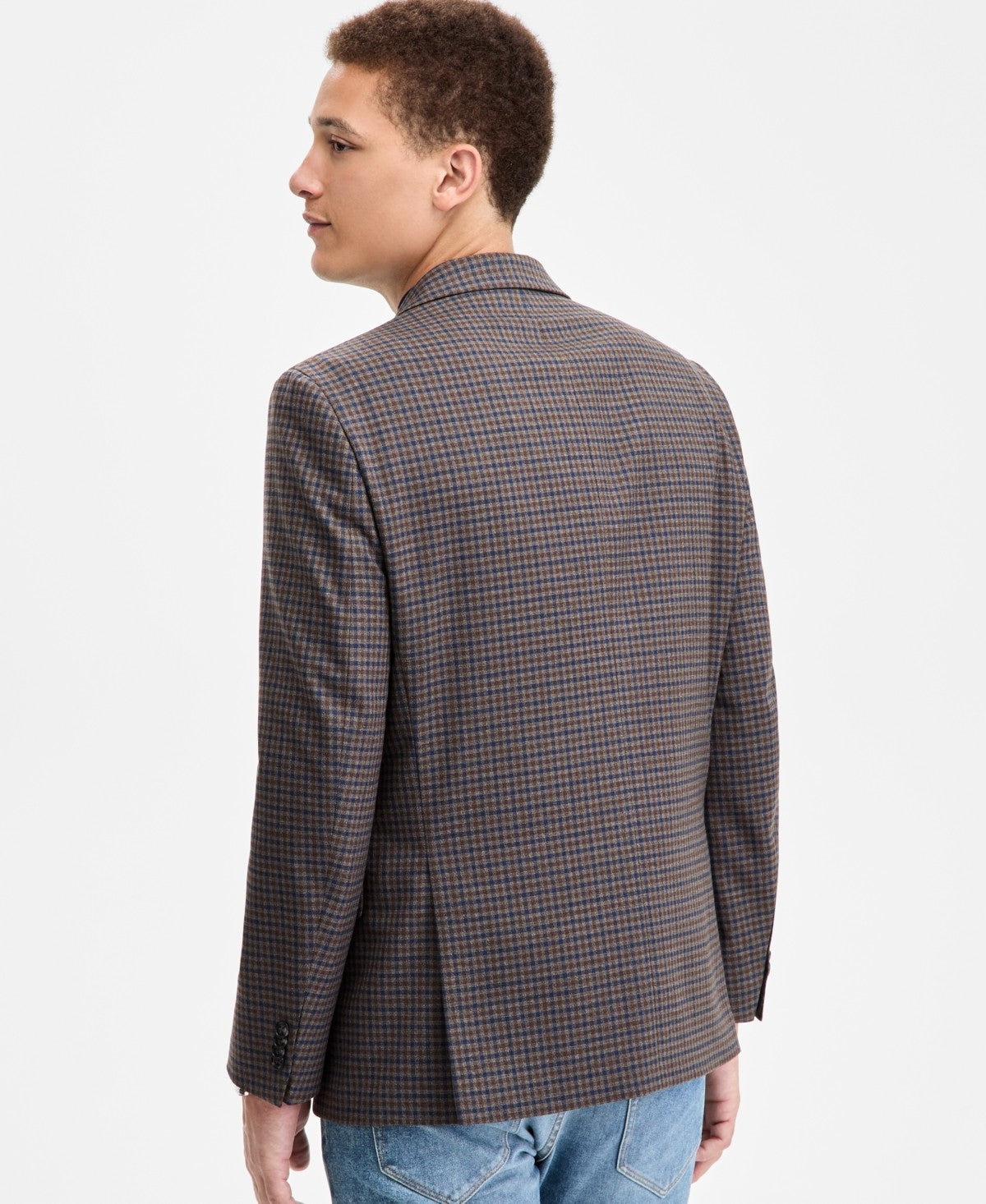 Tommy Hilfiger Mens Modern fit Sport Coat Blazer 36 R Brown Check