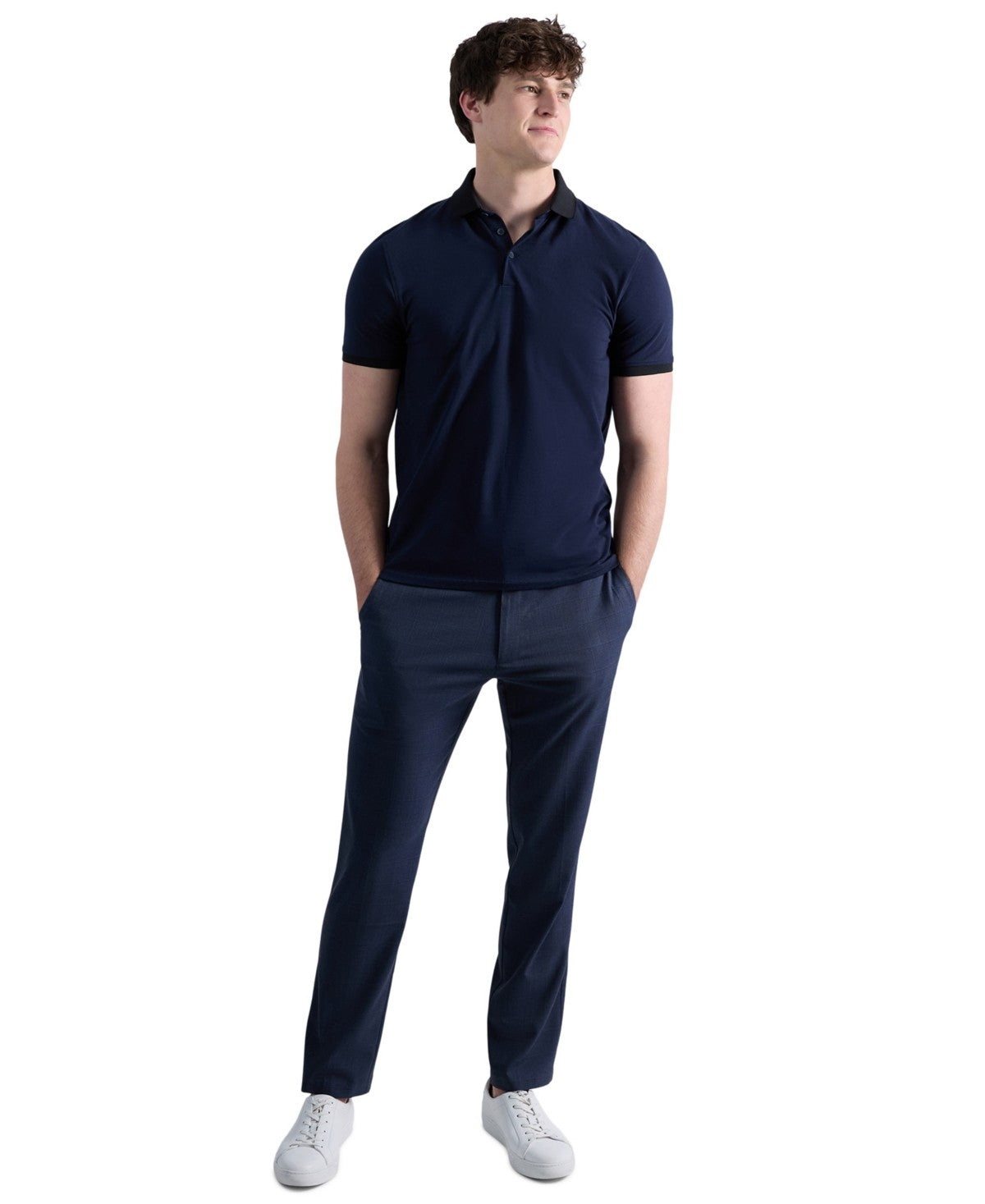 Kenneth Cole Reaction Mens Slim fit Dress Pants 36 / 32 Blue Solid