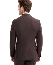 Bar Iii Mens Slim fit Wool Suit Jacket Blazer 36 R Brown Solid