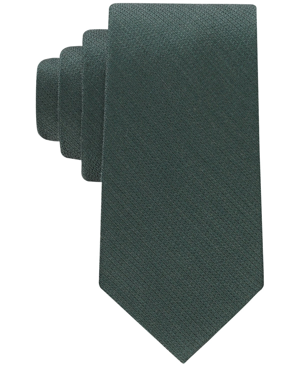 Calvin Klein Mens Colton Textured Solid Neck Tie Green