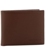 Perry Ellis Portfolio Mens Outlined Pebble Bifold Wallet Brown