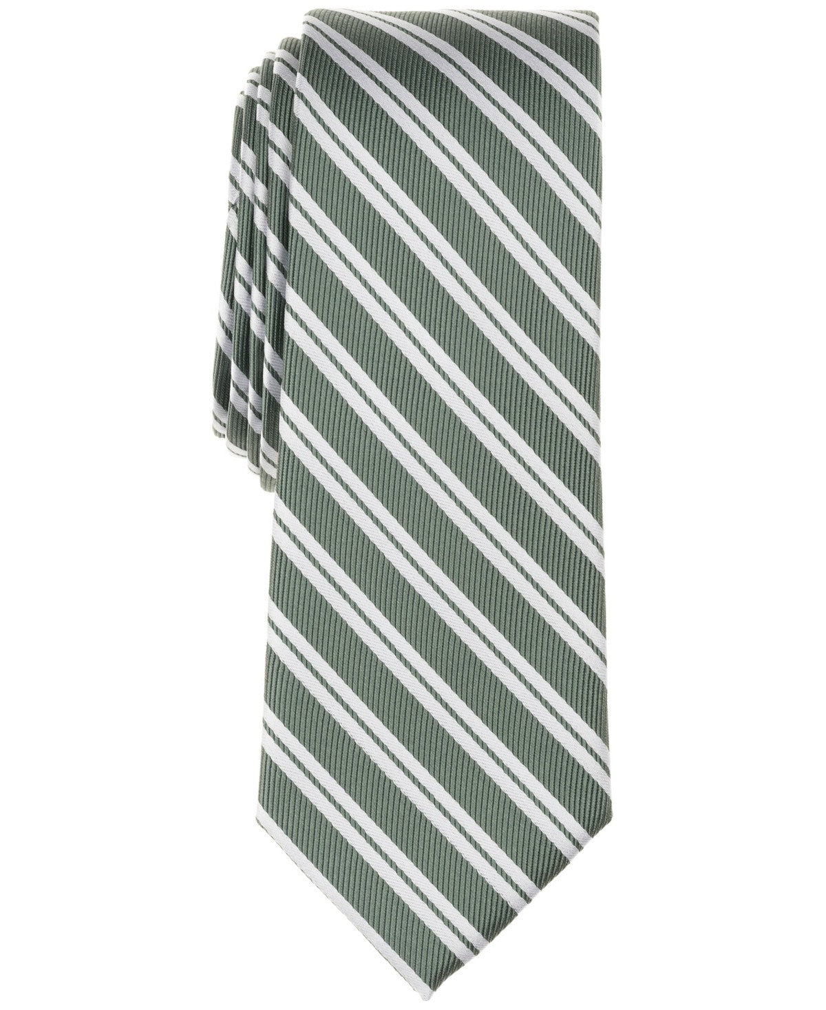 Bar III Mens Varsity Stripe Neck Tie Green Mint