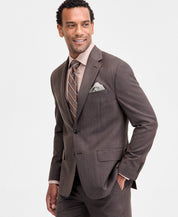 Michael Kors Mens Classic fit Suit Jacket Blazer 42 L Brown Twill Wool