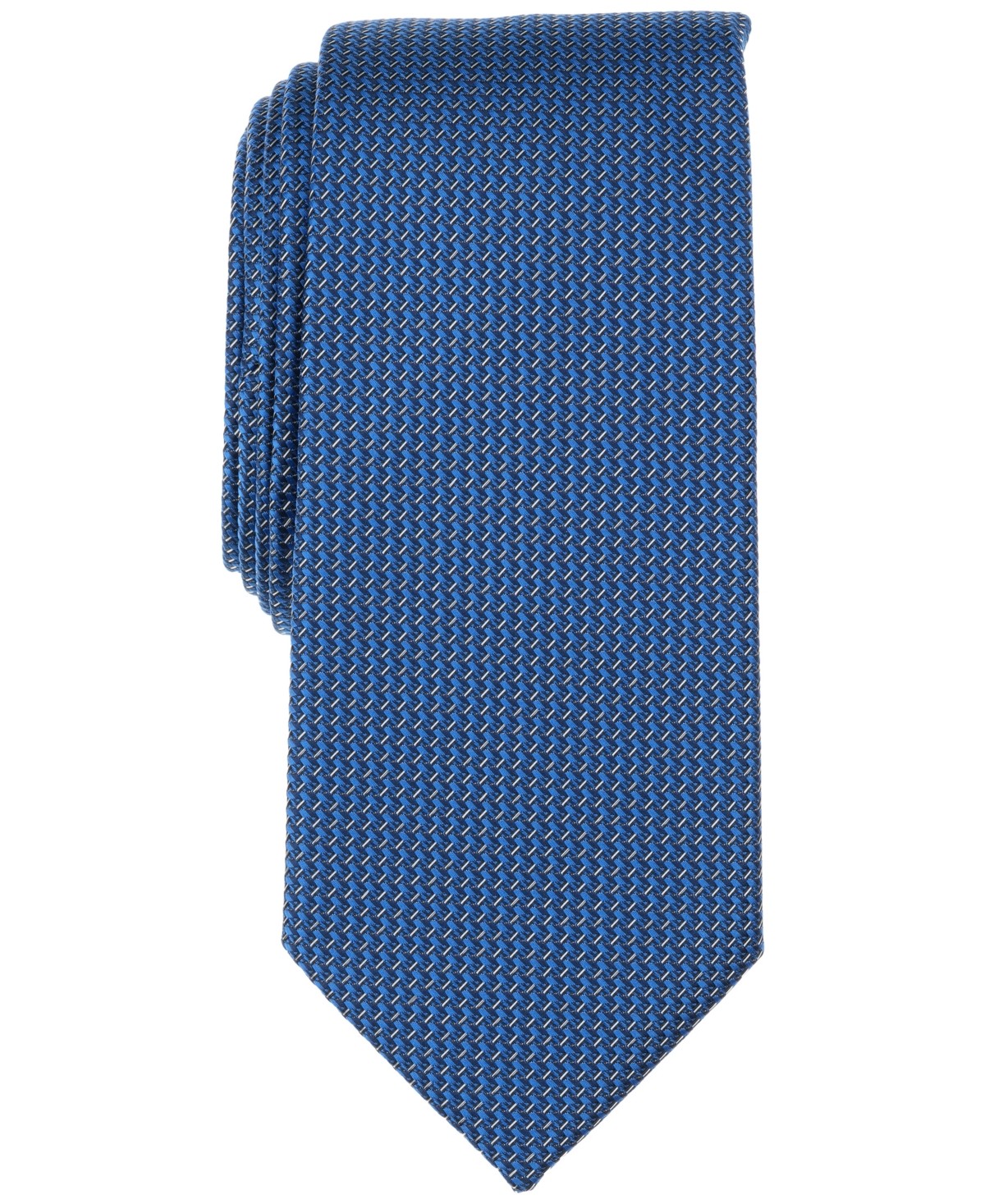 Perry Ellis Mens Sanson Mini-Pattern Neck Tie Blue Navy