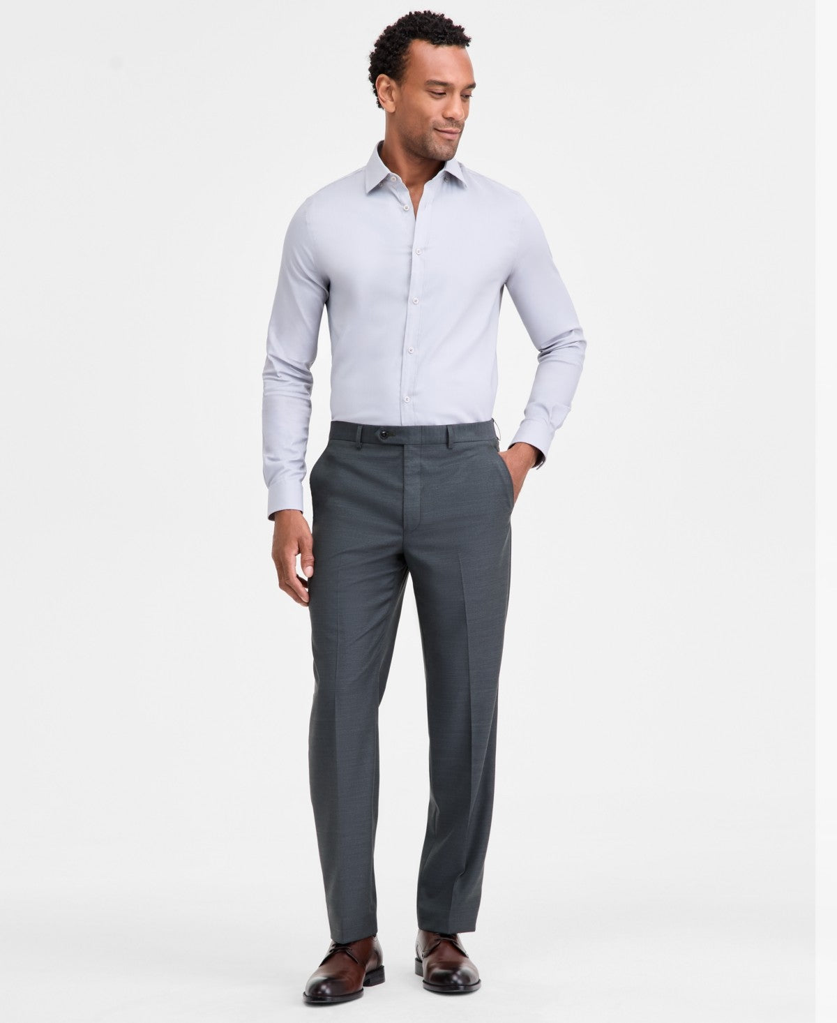 Michael Kors Mens Classic fit Dress Pants 38 / 30 Dark Sage Green Solid Stretch