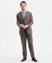 Perry Ellis Portfolio Mens Modern fit 2 Piece Suit 40 S / 33 Waist Brown Stretch