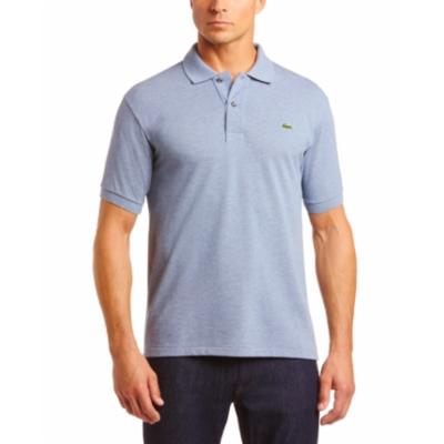 Lacoste Men's Original Heathered Petit Piqué Polo Shirt Light Blue EU 7 US XXL