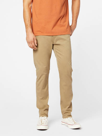 Dockers Men's Jean Cut Supreme Flex Slim Fit Pants British Khaki Brown 34 x 32