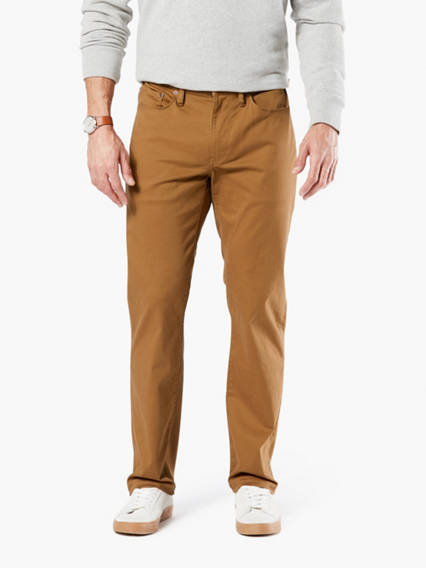 Dockers Mens Jean Cut Flex Khaki Pants Dark Ginger Brown 36 x 29