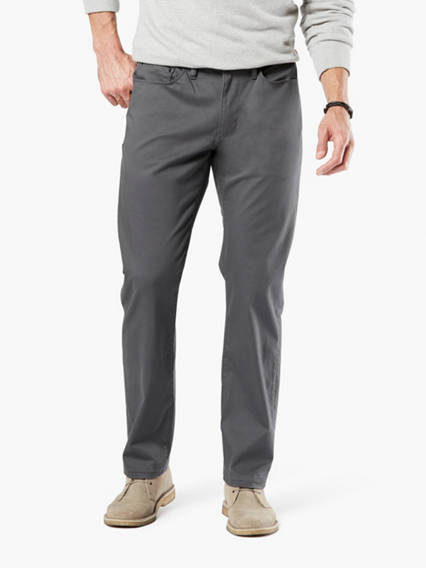 Dockers Men's Jean Cut Suprem Flex Straight Fit Dress Pants Black Pearl 32 x 30