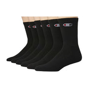 Champion Mens 6-Pk. Low-Cut Sports Ankle Socks Black