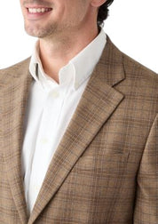Nautica Mens Modern fit Sport Coat Blazer 36 S Brown Plaid