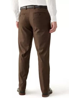 Perry Ellis Mens Modern fit Dress Pants 38 / 29 Brown Check