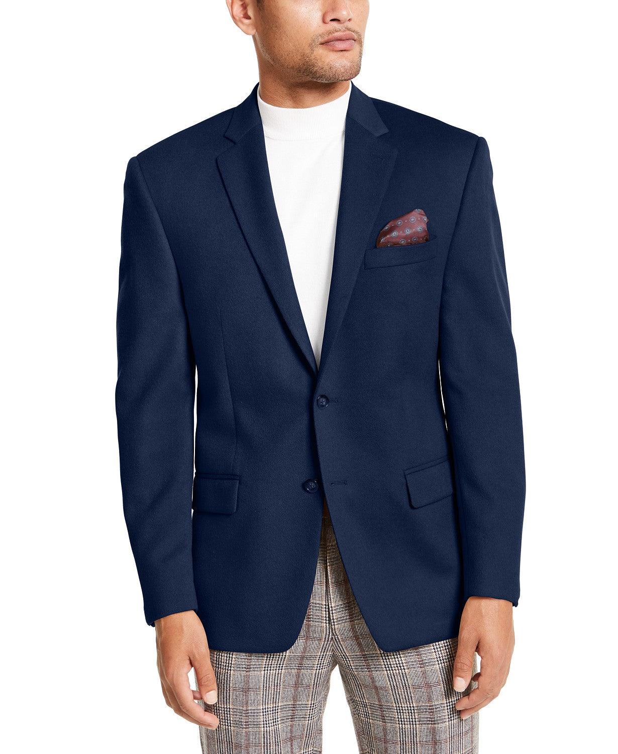 Lauren Ralph Lauren Mens Navy Wool Blend Blazer Jacket 42L