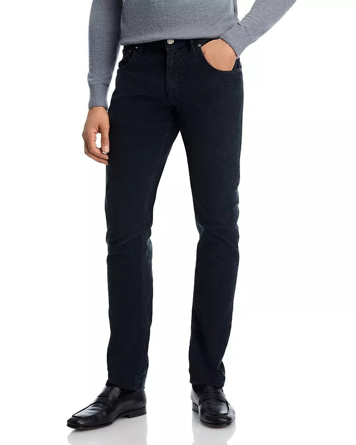 Pt Torino Stretch Micro Corduroy Slim Fit 5 Pocket Pants Size 38 Charcoal Grey