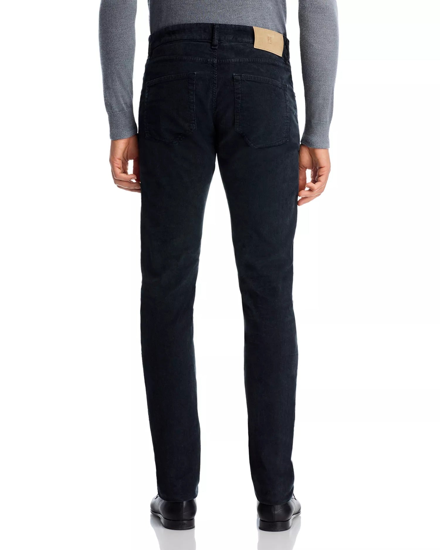 Pt Torino Stretch Micro Corduroy Slim Fit 5 Pocket Pants Size 34 Charcoal Grey