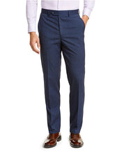 Nautica Mens Modern fit 2 Piece Suit 36 S / 30 Waist Blue Plaid Stretch