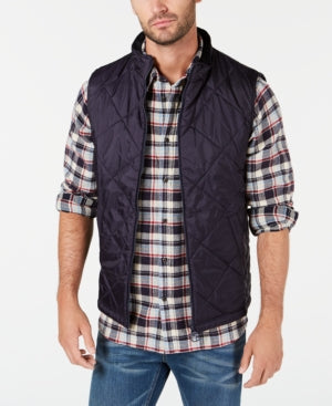 Barbour Mens Finn Gilet Quilted Vest Navy Medium