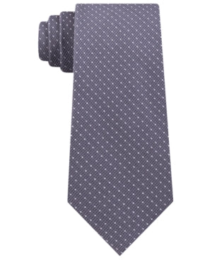 Calvin Klein Mens Slim Grey Dobby Dot Necktie ONE SIZE