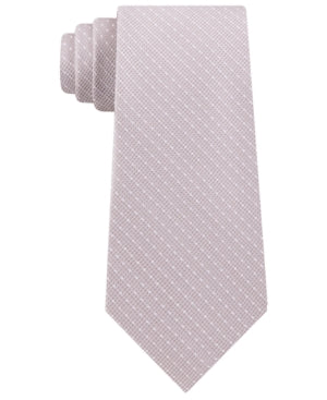 Calvin Klein Men's Slim Tie Dobby Dot Taupe Necktie One Size