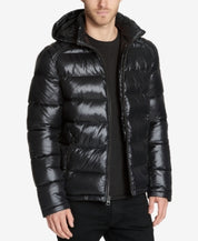 GUESS Men Regular fit Puffer Jacket Coat XXL Black Solid