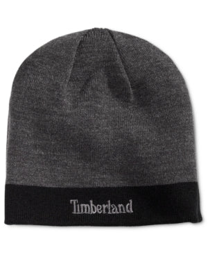 Timberland Men's Reversible Logo Beanie Black Osfa Reg