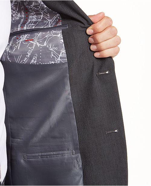 Nautica Mens Modern-Fit Bi-Stretch Suit 36S / 30 x 32 Dark Grey