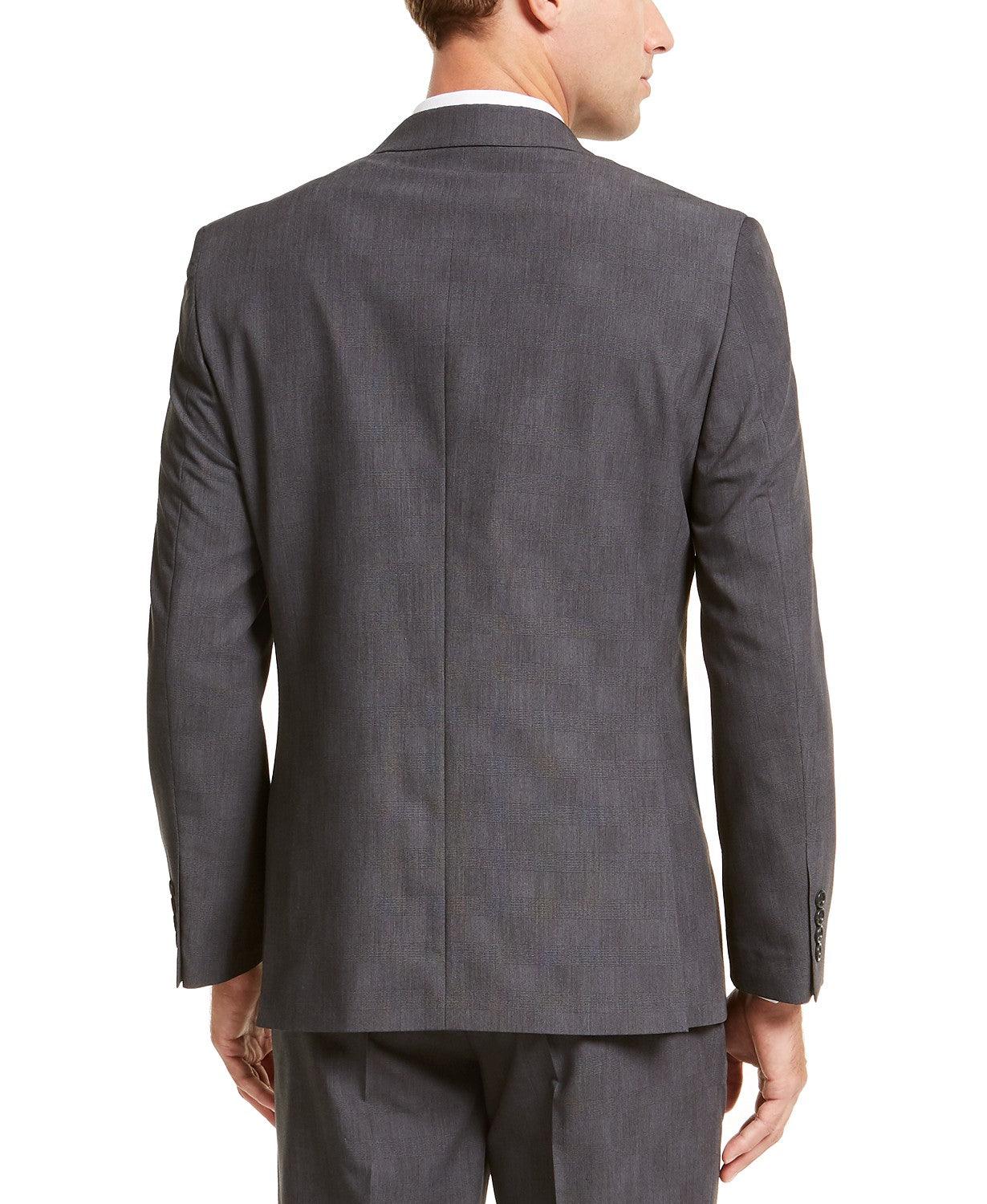 Nautica Mens Modern-Fit Bi-Stretch Suit 36S / 30 x 32 Dark Grey