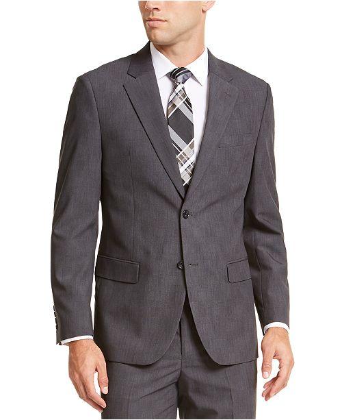 Nautica Mens Modern-Fit Bi-Stretch Suit 36S / 30 x 32 Dark Grey