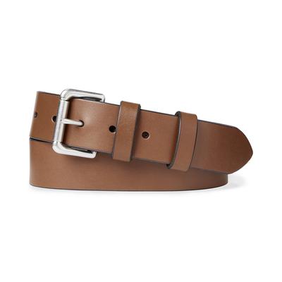Polo Ralph Lauren Men's Leather Roller-Buckle Belt Classic Tan 40