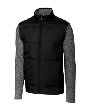 Cutter & Buck Men's Stealth Full Zip Golf Jacket Large Grey Black