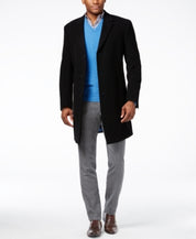 Tommy Hilfiger Mens Regular fit Overcoat Coat 38 R Black Solid
