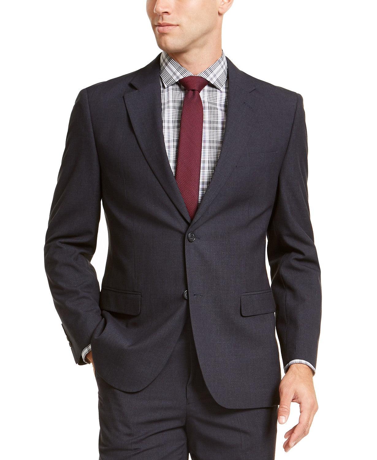 Nautica Mens Modern-Fit Active Stretch Navy Suit Jacket  36R