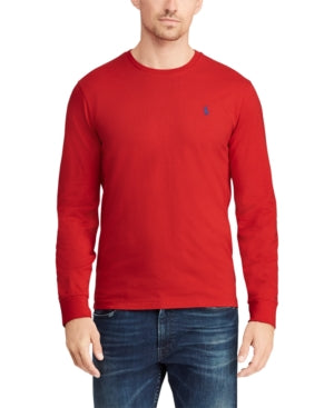 Polo Ralph Lauren Mens Classic fit Long Sleeve T-Shirt Shirt XXL Red Solid