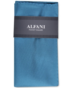 Alfani Mens Dark Blue Satin Pocket Square