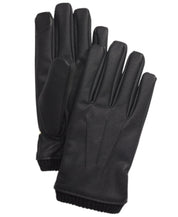 Calvin Klein Mens Faux Leather Gloves Black XL