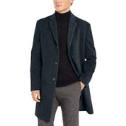 Tommy Hilfiger Mens Classic fit Overcoat Coat 44 L Navy Blue Solid