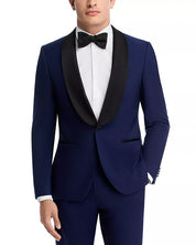 Hugo Boss Mens Shawl Collar Slim Fit Tuxedo Dinner Jacket 40 S Navy Blue