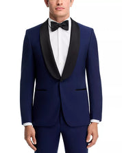 Hugo Boss Mens Shawl Collar Slim Fit Tuxedo Dinner Jacket 40 S Navy Blue