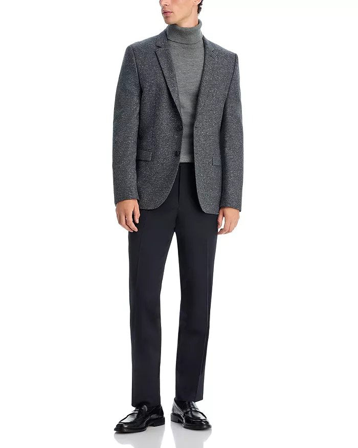 Jack Victor Osloe Regular Fit Wool Performance Dress Pants Size 38 Black