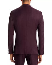 Hugo Boss Mens Extra Slim fit Suit Jacket Blazer 44 R Dark Red Weave