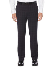 Perry Ellis Men's Slim Fit Dress Pants Navy Blue Plaid 36 x 32