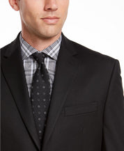 Izod Mens Classic fit Suit Jacket Blazer 40 L Black Solid