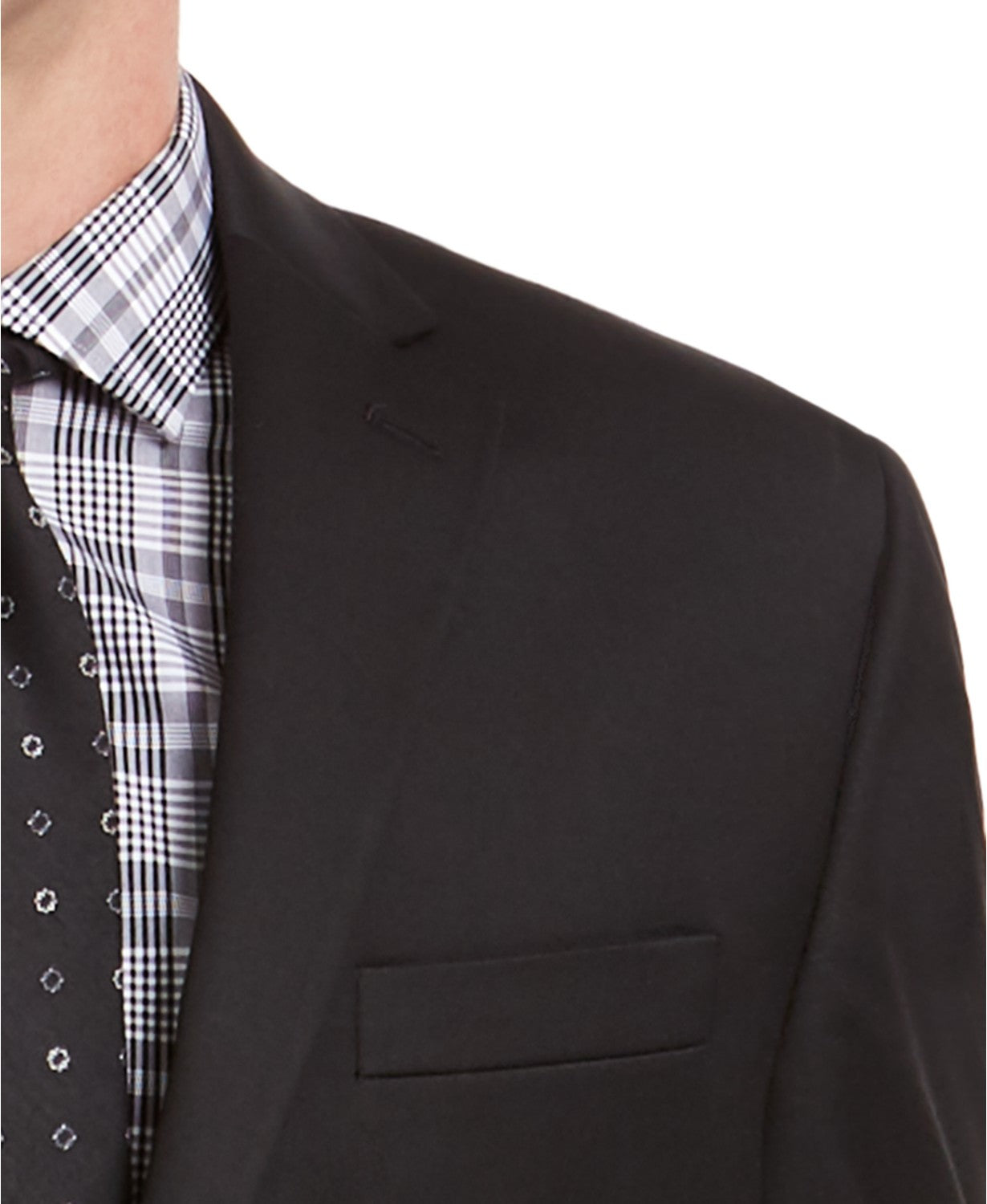 Izod Mens Classic fit Suit Jacket Blazer 48 R Black Solid